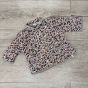 Easy Peasy Floral Quilted Barn Chore Coat